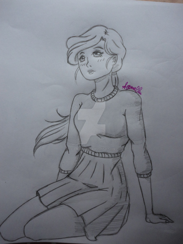 Girl sitting paper pink marker free wallpaper - medium preview image