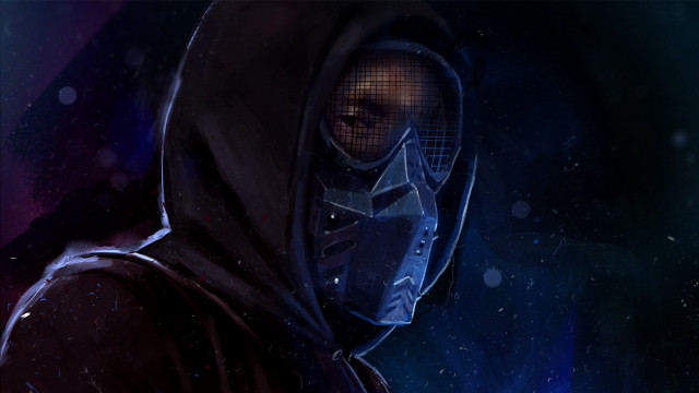 Cyberpunk man hoodie mask astronaut free wallpaper - medium preview image