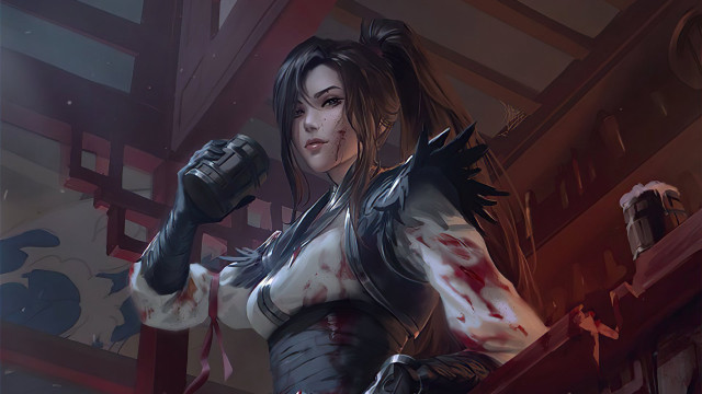Blood glove woman darkroom redlight free wallpaper - medium preview image