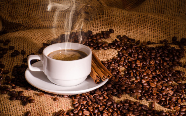 Coffee steam beans cinnamon conceptual free wallpaper - medium preview image