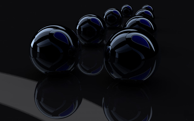 Black balls reflection beeple raytrace free wallpaper - medium preview image