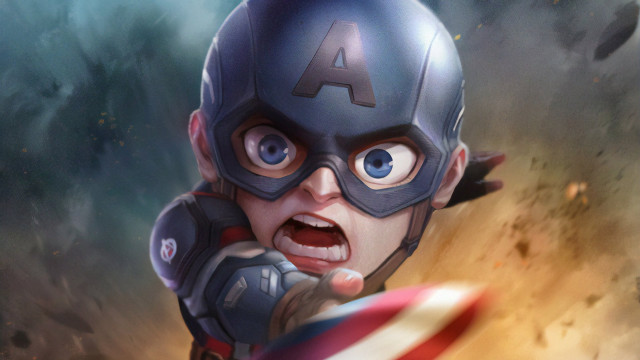 Captain america avengers shouting blue free wallpaper - medium preview image
