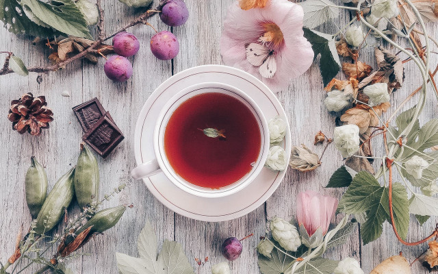 Tea spoon flower table chocolate free wallpaper - medium preview image