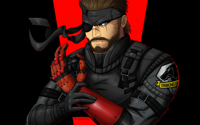 Man black suit red glove free wallpaper - medium preview image