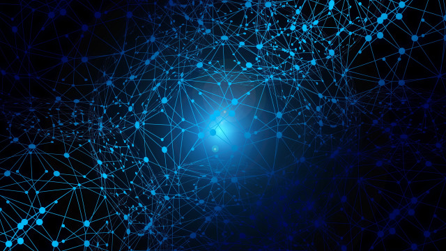 Blue dots lines light fireworks free wallpaper - medium preview image