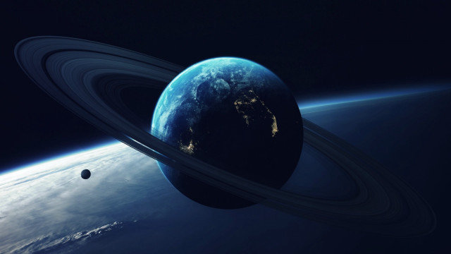 Planet ring sky sunset moon #2 free wallpaper - medium preview image