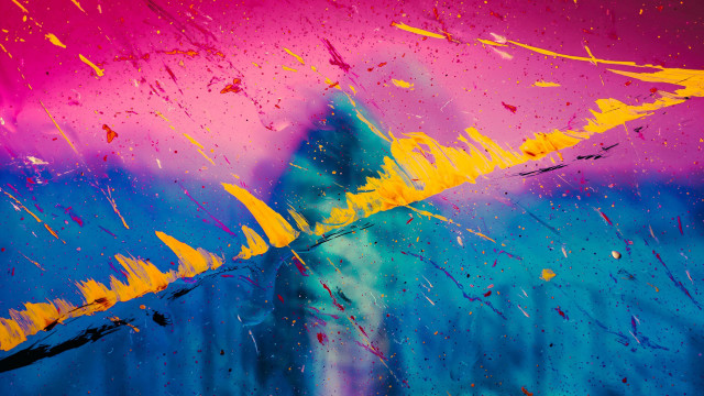 Person window umbrella rain background free wallpaper - medium preview image