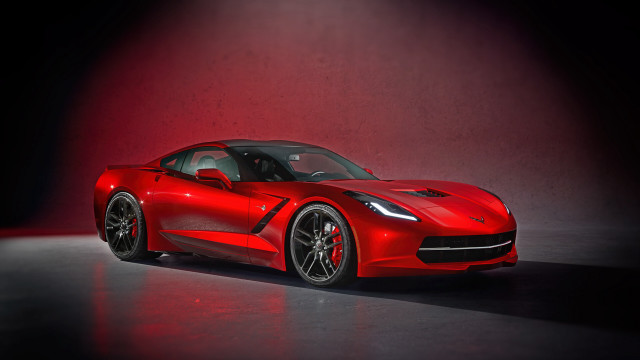 Red sports car spotlight dark free wallpaper - medium preview image