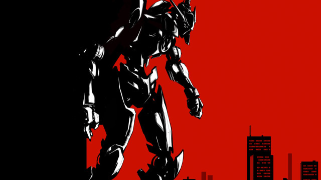 Robot city mecha deconstructivism poster free wallpaper - medium preview image