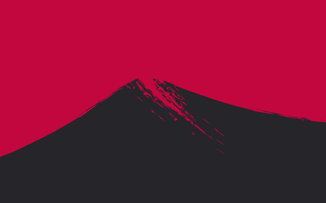 Red black mountains red sky free wallpaper - medium preview image