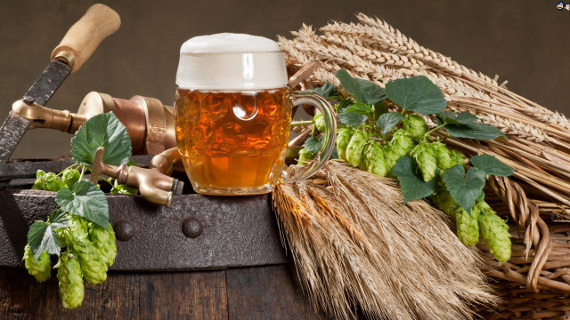 Beer mug barrel knife hops free wallpaper - medium preview image