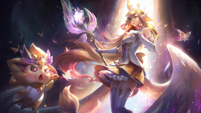 Girl sword cat bird feathered free wallpaper - medium preview image