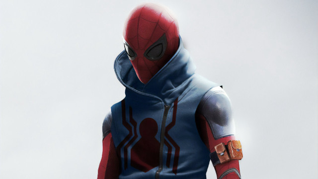 Spiderman man hands face obscured free wallpaper - medium preview image