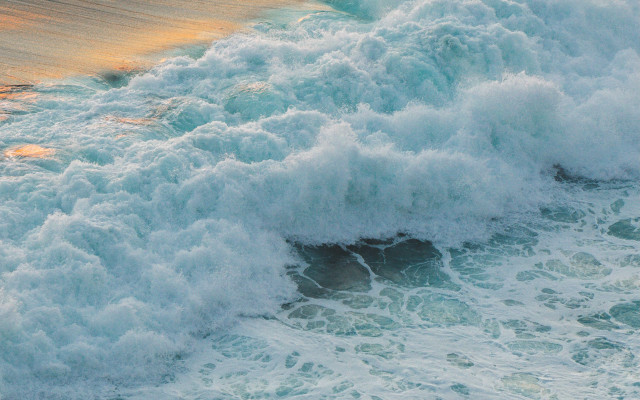 Surfer riding wave ocean sunset free wallpaper - medium preview image