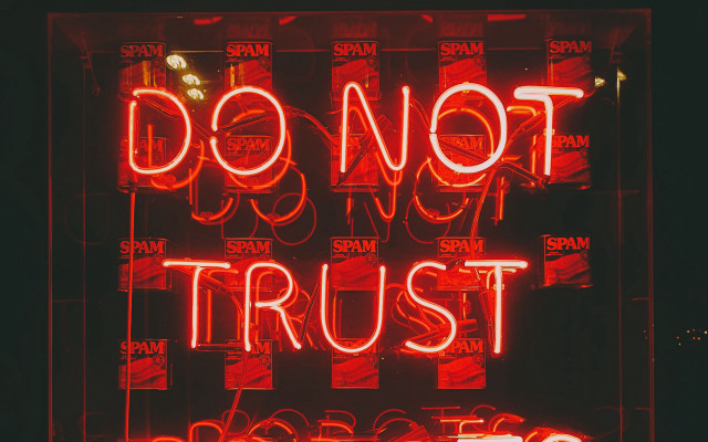 Neon trust people screenshot promotional free wallpaper - medium preview image