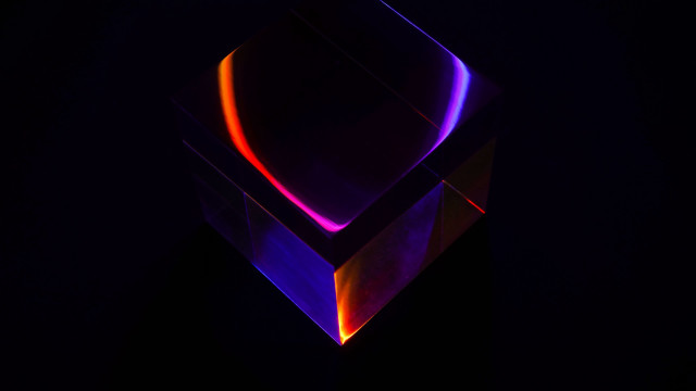 Purple red hologram volumetric light free wallpaper - medium preview image