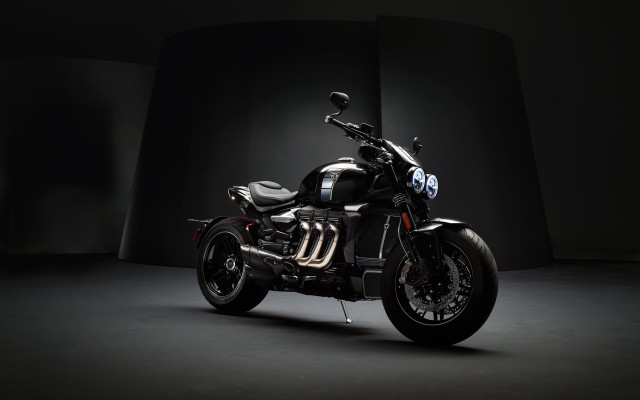 Motorcycle dark room black wall free wallpaper for desktop - medium preview image