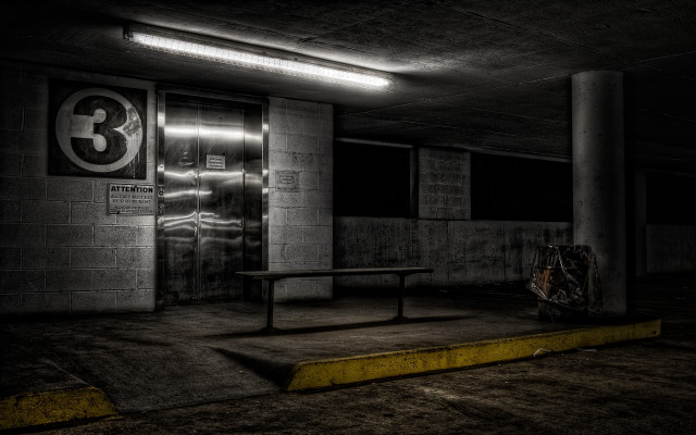 Dark room bench sign three free wallpaper - medium preview image