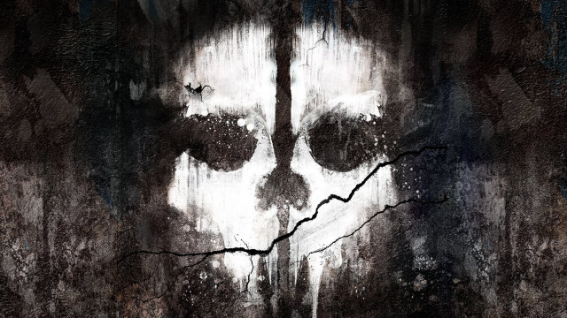 Skull face paint black background free wallpaper - medium preview image