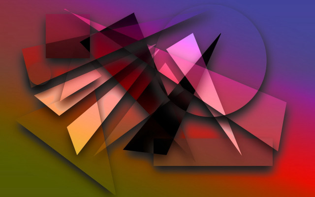 Colorful abstract circular center geometric free wallpaper - medium preview image