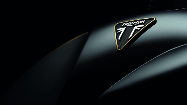 Motorcycle black background gold trimmings free wallpaper - medium preview image