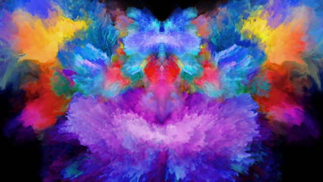 Colorful abstract embers fire wings free wallpaper - medium preview image