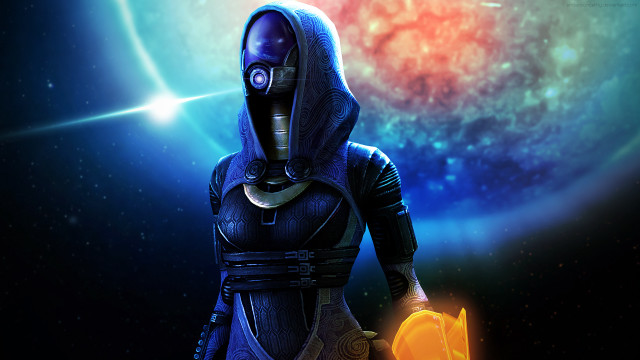 Space astronaut yellow object planet free wallpaper - medium preview image