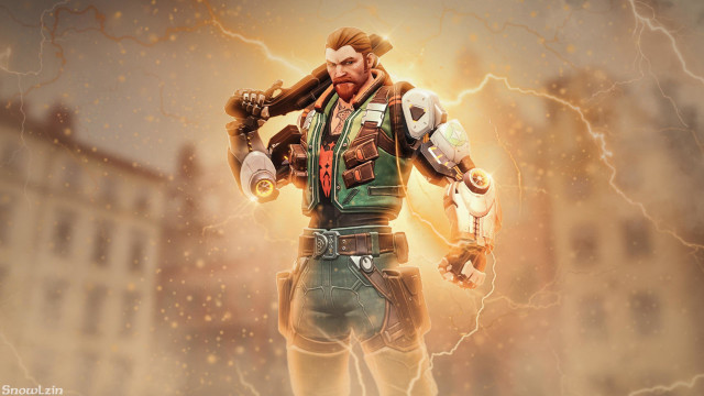 Green shirt gloves hammer lightning free wallpaper - medium preview image