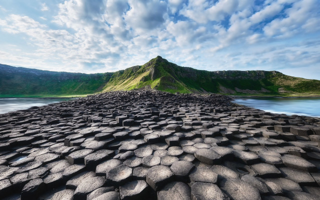 Large rock formation mountain water free wallpaper - medium preview image