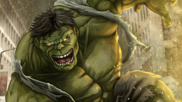 Hulk grin giant arm sharp free wallpaper - medium preview image