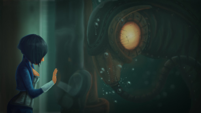 Girl clock room window lamp free wallpaper - medium preview image