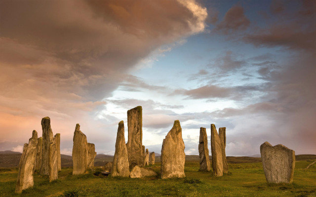 Rock field rainbow cloudy sky free wallpaper - medium preview image