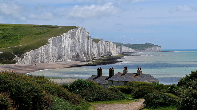 House ocean cliff matte bascove free wallpaper - medium preview image