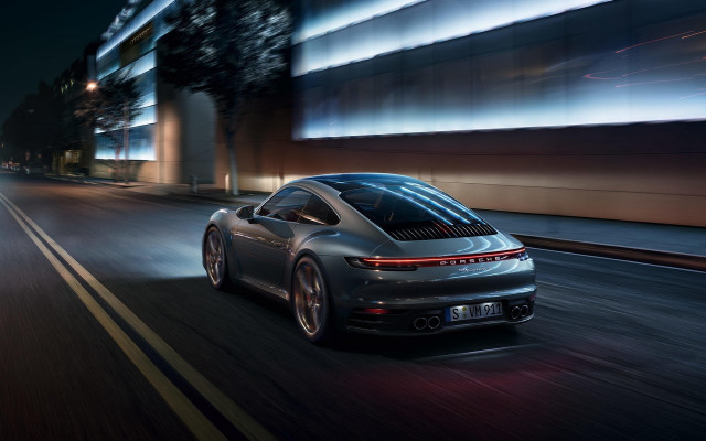 Night driving blurry buildings clock free wallpaper - medium preview image