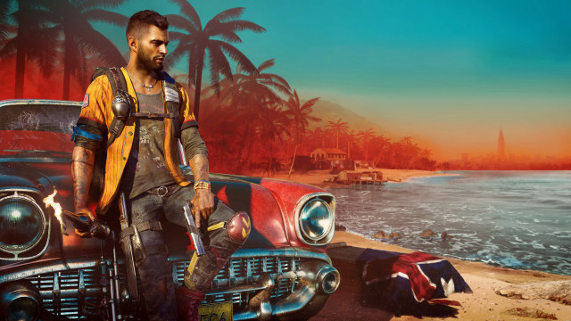 Man beach car gun backpack free wallpaper - medium preview image