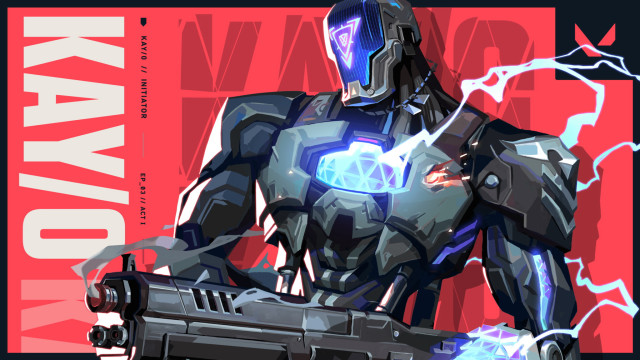 Cyberpunk robot glowing eyes horns free wallpaper - medium preview image