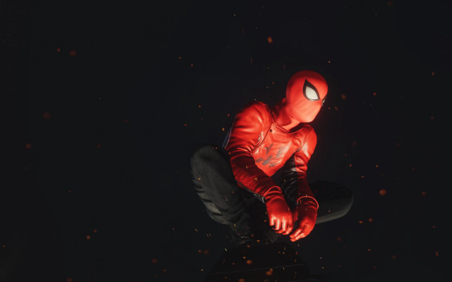 Red spider man skateboard night free wallpaper - medium preview image