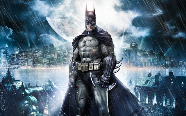 Batman standing rain cape open #2 free wallpaper - medium preview image