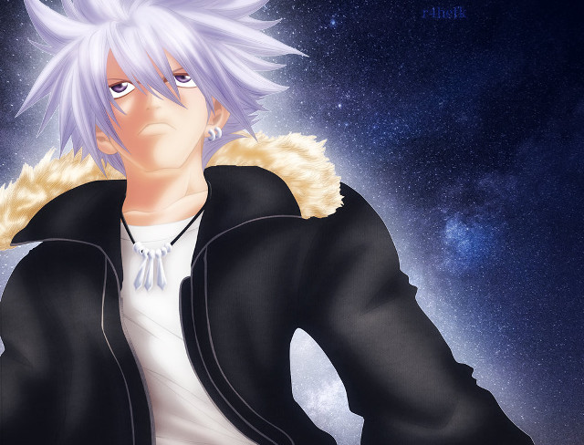 White haired man fur collar free wallpaper - medium preview image