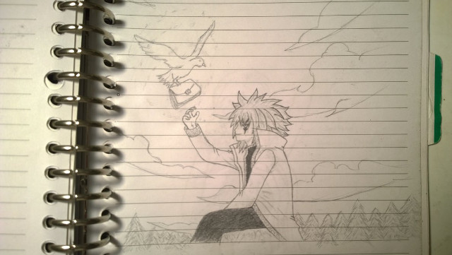 Girl guy drawing notebook pencil free wallpaper - medium preview image