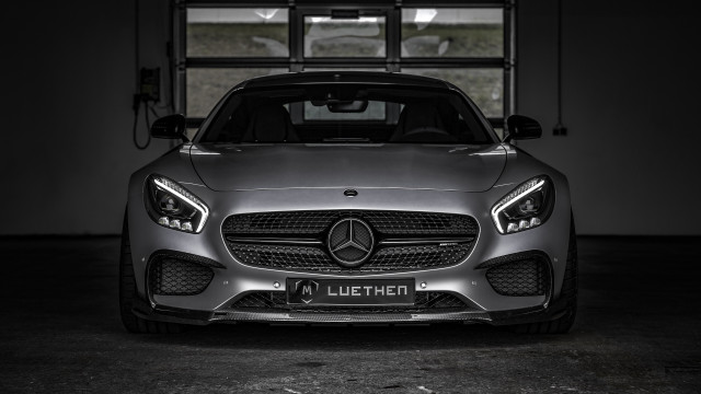 Mercedes sports car hood open free wallpaper - medium preview image
