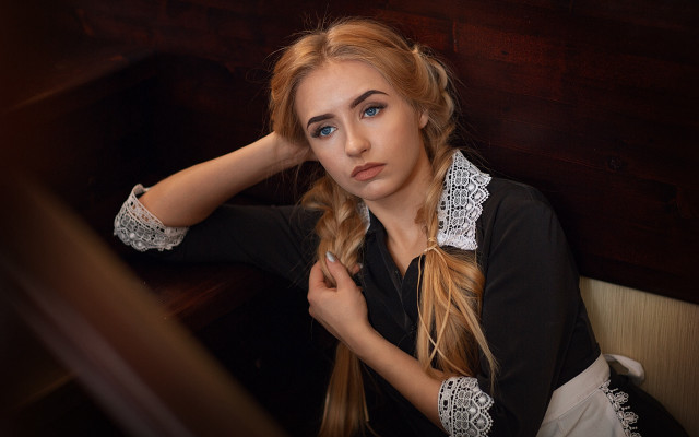 Elina karimova portrait art nouveau free wallpaper - medium preview image