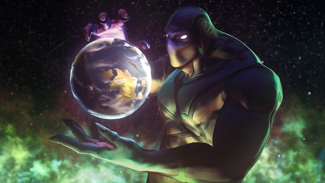 Woman crystal ball starry sky free wallpaper - medium preview image