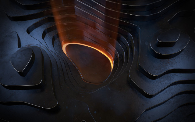 Metal fire center abstract 3d free wallpaper - medium preview image