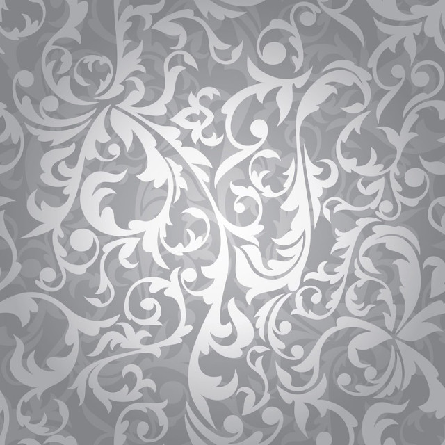 Gray white floral wallpaper design free wallpaper - medium preview image