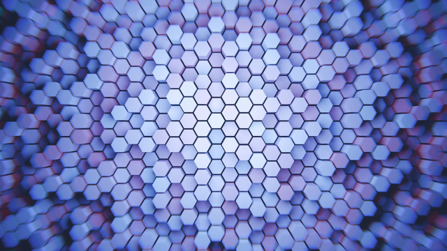 Colorful hexagonal 3d render beeple free wallpaper - medium preview image