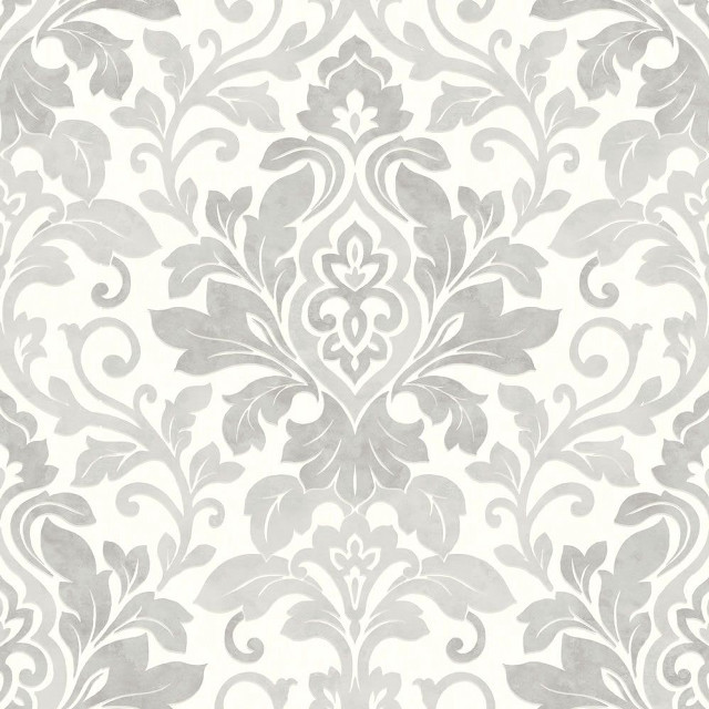 White gray wallpaper floral design free wallpaper - medium preview image