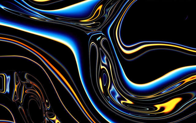 Black background blue yellow swirls free wallpaper - medium preview image