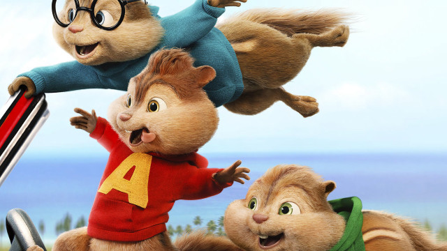 Chipmunks flying suitcase adventure airborne free wallpaper - medium preview image