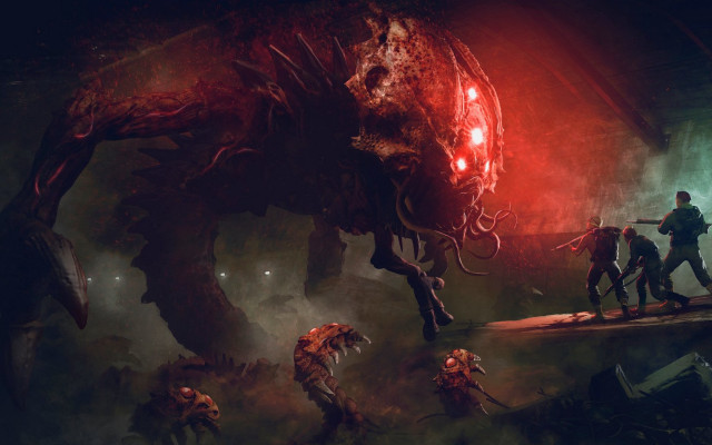 Alien group giant creature dark free wallpaper - medium preview image
